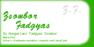 zsombor fadgyas business card